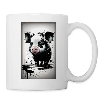 Cochon mignon - Mug blanc - blanc - Droite