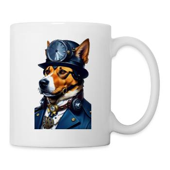 Steampunk Buddy Dog - Mug blanc - blanc - Droite