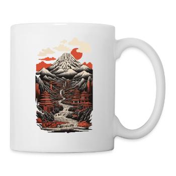 Japan Retro Landscape Asian Art Splendor - Mug - white - Right
