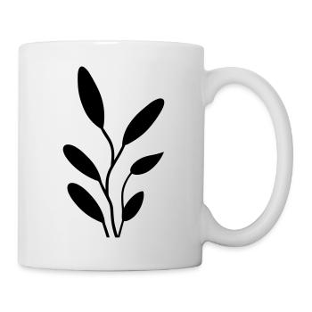 Flower with stem - Mug - white - Right