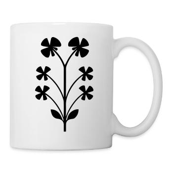 Flower with stem - Mug - white - Right