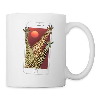 Giraffes - Sun - Smartphone - Wildlife in Africa - Mug - white - Right