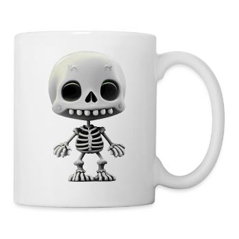 Happy Halloween cute skeleton scary funny spooky - Mug - white - Right