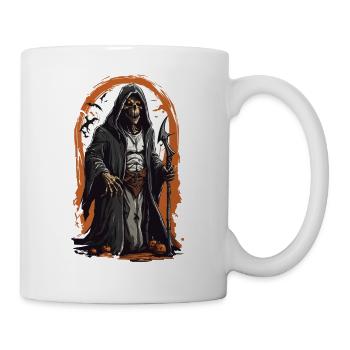 Grim Reaper Magie Halloween Mort-vivant Squelette - Mug blanc - blanc - Droite