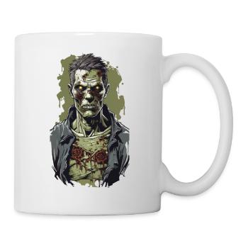 Zombie Night on Halloween Horror Illustration - Mug - white - Right
