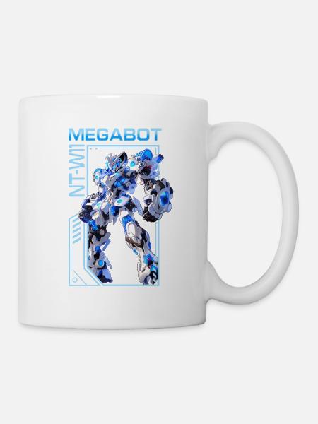 Spielkonsole MegaBot NT-W11 – Anime Shirt - Tasse - Weiß