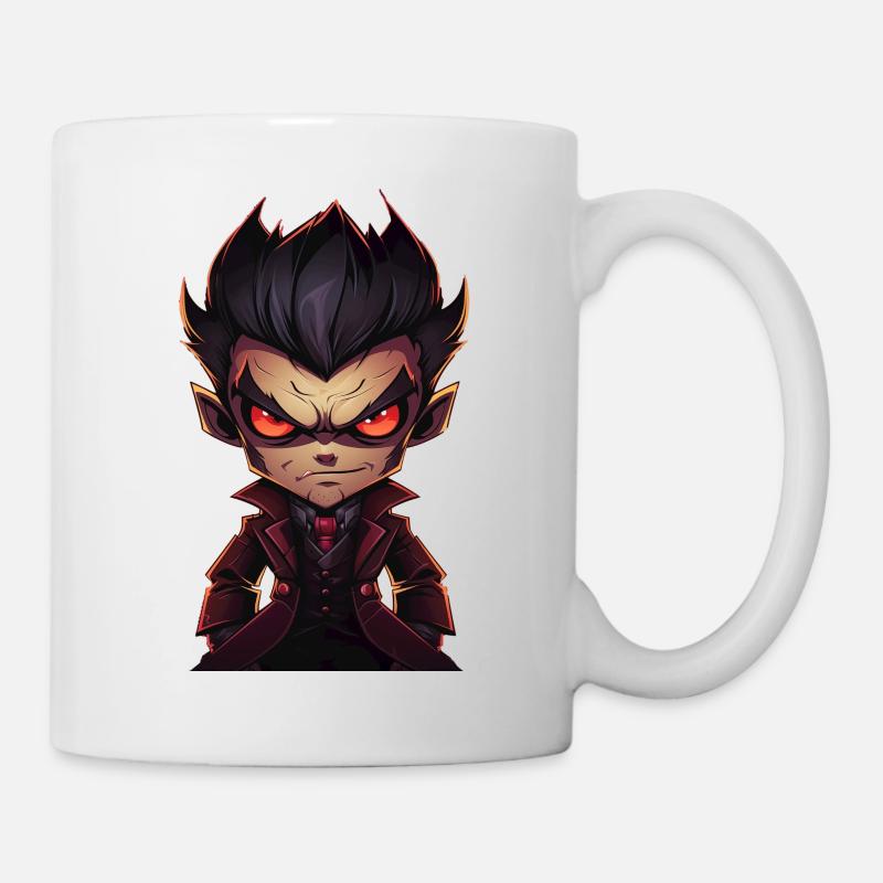 Un monstre vampire en colère dans un style comique - Mug blanc - blanc