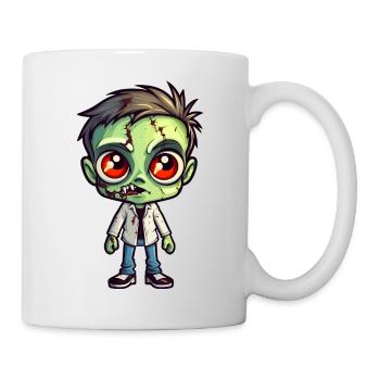 Zombie Boy Halloween Cartoon - Mug blanc - blanc - Droite