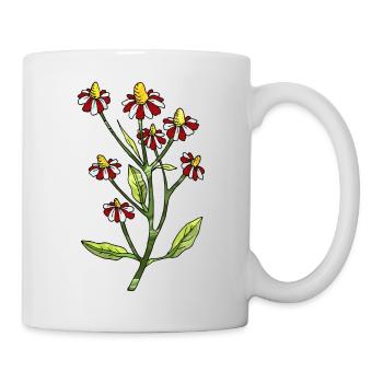Blumen - Tasse - Weiß - Rechts