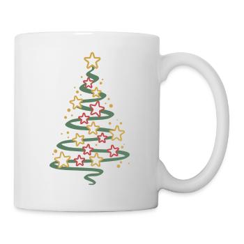 Christbaum-Sterne - Tasse - Weiß - Rechts