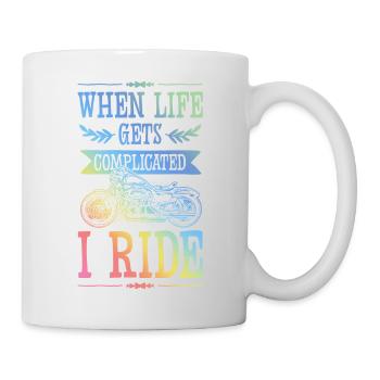 Motorcycle Bike Ride Saying - Mug - white - Right
