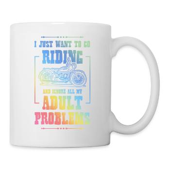 Ride Motorcycle Saying - Mug - white - Right