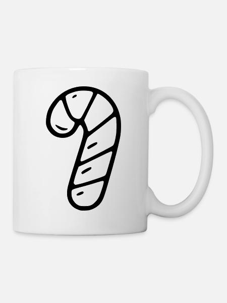Zuckerstange - Tasse - Weiß