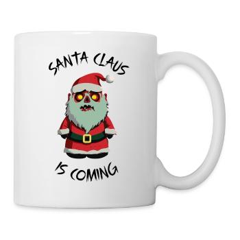 Santa Claus Zombie - Der Weihnachtsmann kommt - Tasse - Weiß - Rechts