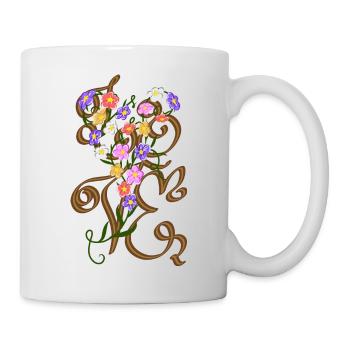 Love Flowers in Heart - Mug - white - Right