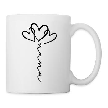 Nana Schrift Herzblume - Tasse - Weiß - Rechts