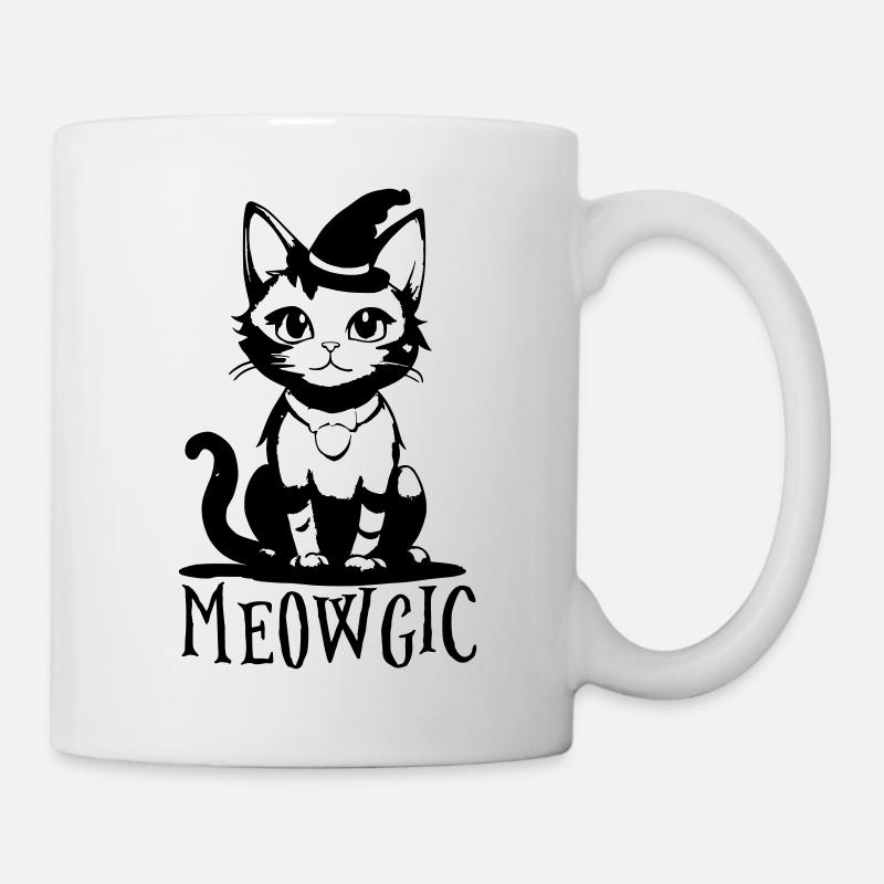 Meowgic (B&W) - Tasse - Weiß
