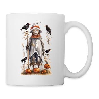 Herbstliche Vogelscheuche Halloween Ästhetik - Tasse - Weiß - Rechts
