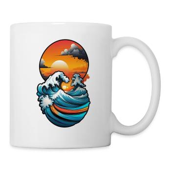 Wave - Sommer - Urlaub - Tasse - Weiß - Rechts