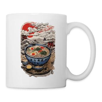 Retro Ramen Japan Ukiyo-E Style Noodle Soup Art - Mug - white - Right