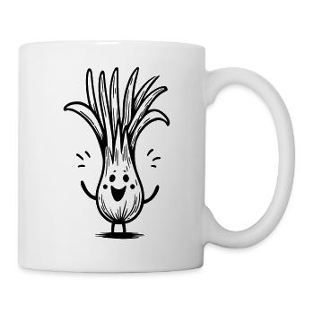 Lustiger Lauch - Tasse - Weiß - Rechts