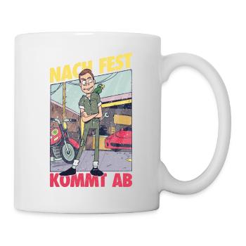 Nach Fest kommt ab! Lustiges Autoliebhaber Design - Tasse - Weiß - Rechts