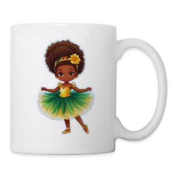 Ballerine enfant idée cadeau Afro Locks - Mug blanc - blanc - Droite