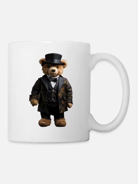 Les vêtements font l’homme, même avec les ours - Mug blanc - blanc