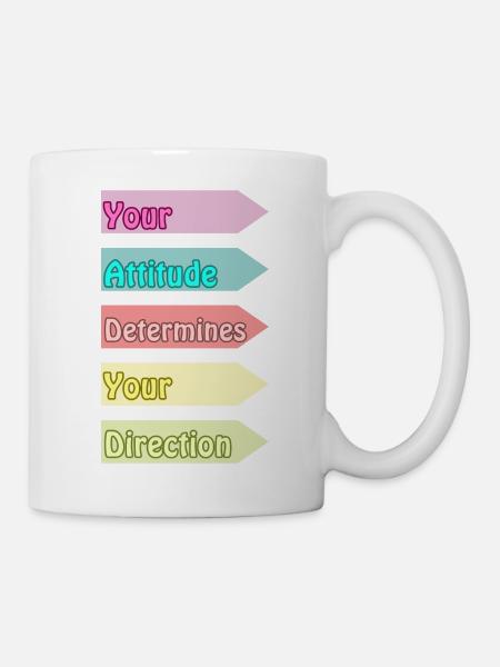 Your Attitude Determines Your Direction - Mug - white