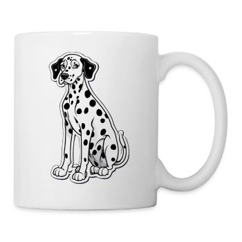 Dalmatian / Dog / Animal / Pet / Barking - Mug - white - Right