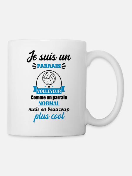 parrain volleyeur, volleyball, volley, cadeau - Mug blanc - blanc