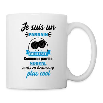 parrain bouliste, cadeau bouliste, pétanque - Mug blanc - blanc - Droite