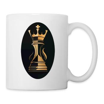 Schach Figur König - Tasse - Weiß - Rechts