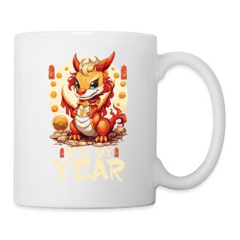 Year Of The Dragon Happy Chinese New Year 2024 - Tasse - Weiß - Rechts