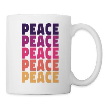 Rainbow Peace Colorful Against War - Mug - white - Right
