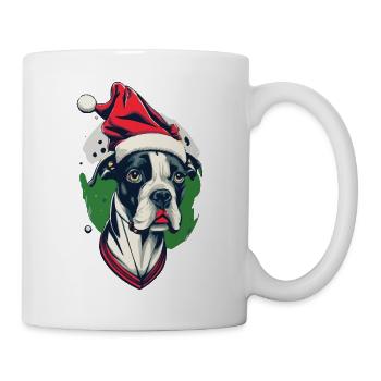 Weihnachts - Dogge - Tasse - Weiß - Rechts