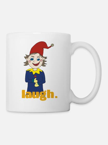 kasper laugh - Tasse - Weiß