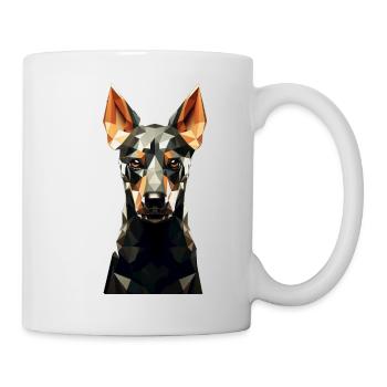 Geometric Dog Animation - Mug - white - Right