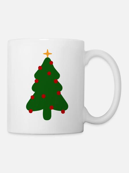 Weihnachtsbaum - Tasse - Weiß