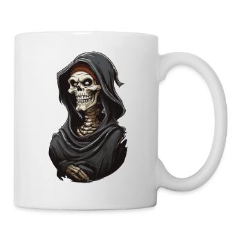 Drôle Dessin Animé Grim Reaper Halloween Squelette - Mug blanc - blanc - Droite