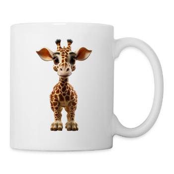 Lustige Baby Giraffe - Tasse - Weiß - Rechts