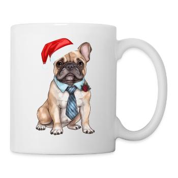Bouledogue français de Noël - Mug blanc - blanc - Droite