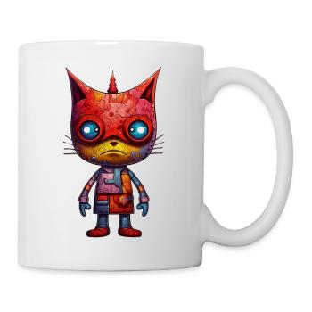Cat Knight Frenzy: Colorful Armor Edition Tee - Mug - white - Right