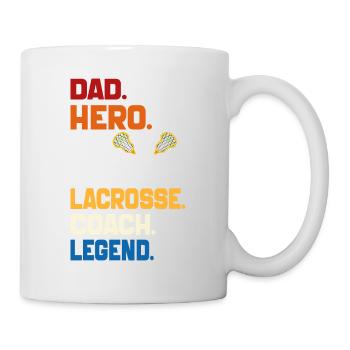 Dad Hero Lacrosse Coach Legend 2024 Sports Vintage - Mug - white - Right