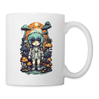 Anime Gothic Pilze Natur Magie Design - Tasse - Weiß - Rechts