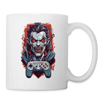 Rétro Vampire goule Halloween Gamer Design - Mug blanc - blanc - Droite