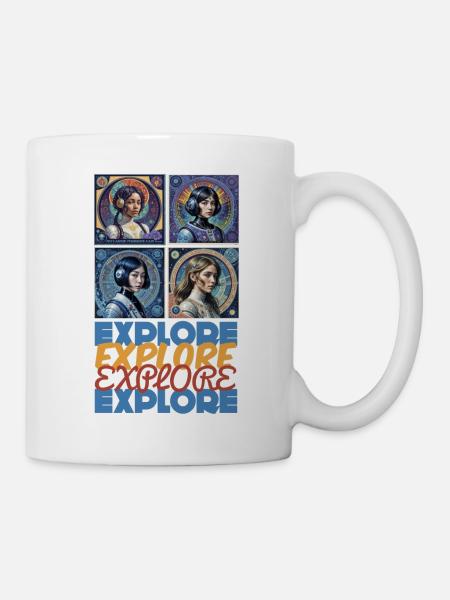 Erkunden Sie die Grenzen - Tasse - Weiß