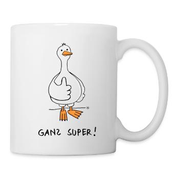 GANS SUPER! - Tasse - Weiß - Rechts