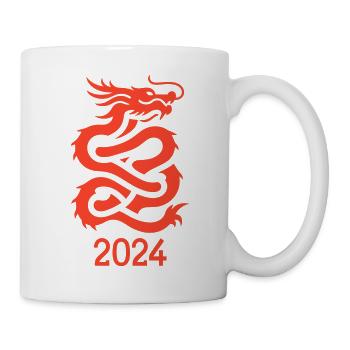 Vacances du Nouvel An chinois de l’année du Dragon 2024 - Mug blanc - blanc - Droite