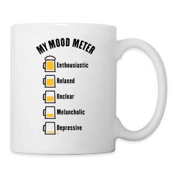 My Mood Meter (Bier / Biertrinker / V1 / POS) - Tasse - Weiß - Rechts